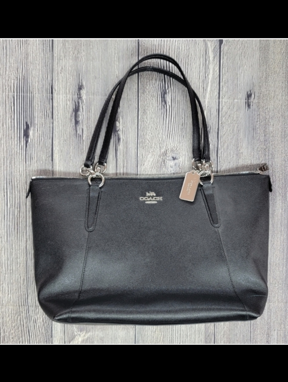 Coach Madison Hobo Black Leather Bag